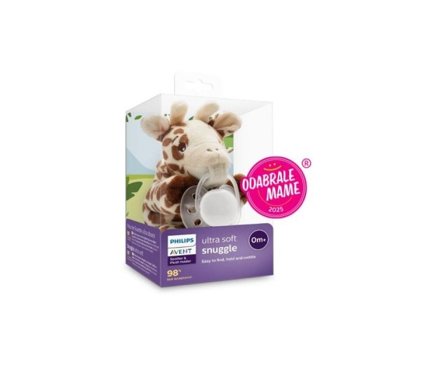 Duda varalica Snuggle, ultra soft 0-6 mjeseci, s plišanom igračkom, ŽIRAFA